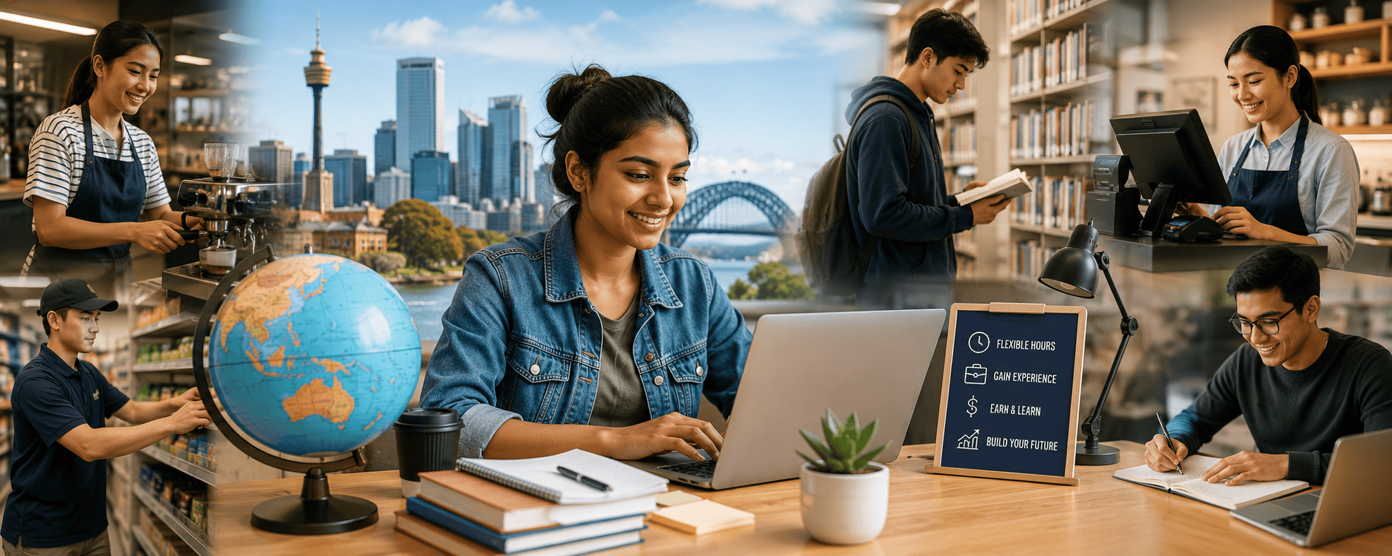 Part-Time Jobs for International Students balancing work and study while pursuing education abroad.